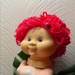 Vintage Adorable Red-Haired Doll Head
